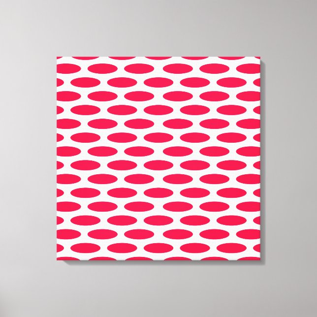 Lienzo El óval moderno de la amapola en Emporiomoffa (Anverso)