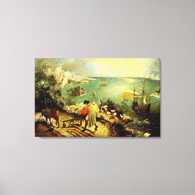 Lienzo El paisaje de Bruegel con la caída de Icarus - 155 (Anverso)