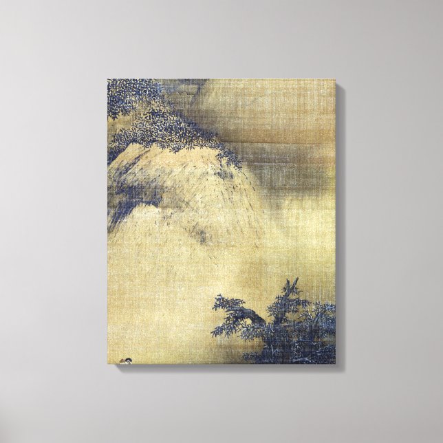 Lienzo El paisaje de las Snowy de Liang Kai (Anverso)