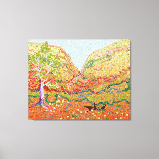 Lienzo El paisaje impresionista del Australian Outback (Anverso)