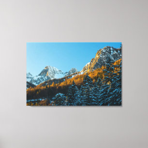 Lienzo El paisaje otoñal e invernal