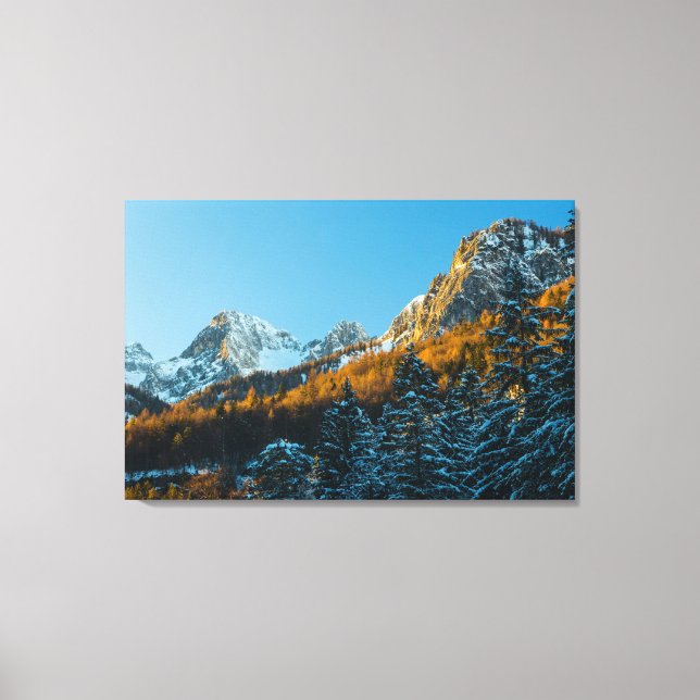 Lienzo El paisaje otoñal e invernal (Anverso)
