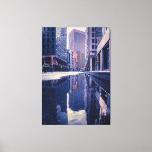 Lienzo El paisaje urbano después de la lluvia