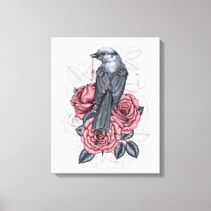 Lienzo El pájaro con la llave plateada