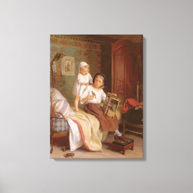 Lienzo El pájaro Mascota (aceite sobre lienzo) (Anverso)