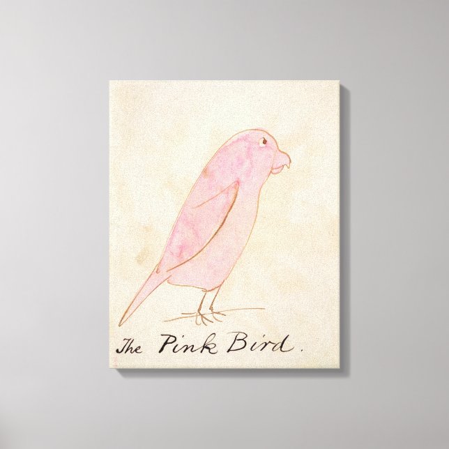 Lienzo El pájaro rosado, de los dieciséis dibujos del cóm (Anverso)