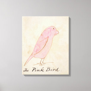 Lienzo El pájaro rosado, de los dieciséis dibujos del cóm