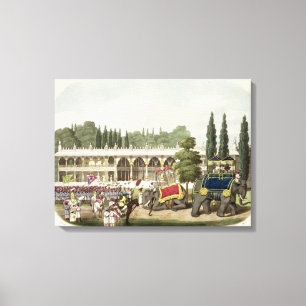 Lienzo El palacio de Tippoo Sahib (1749-99) grabado por T