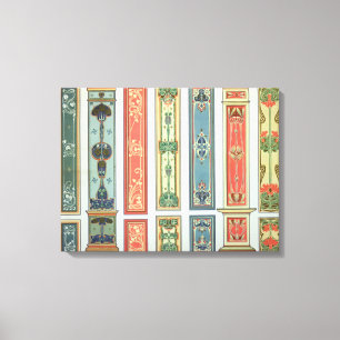 Lienzo El panel diseña, la placa XII de la PU del