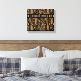 Lienzo El paño tribal caribeño: negro, oro