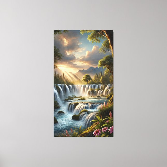 Lienzo El paraíso oculto: un escape legendario (Anverso)
