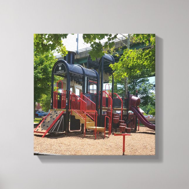 Lienzo El parque de divertidos juegos para niños (Anverso)