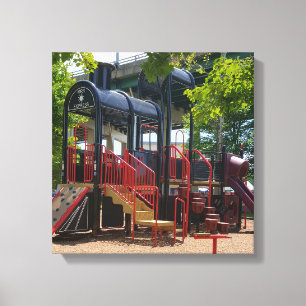 Lienzo El parque de divertidos juegos para niños