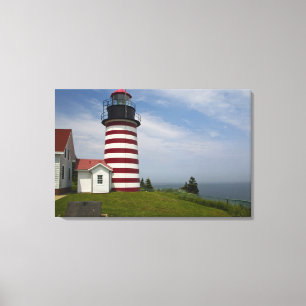 Lienzo El Parque Estatal del Faro de West Quoddy Head es 