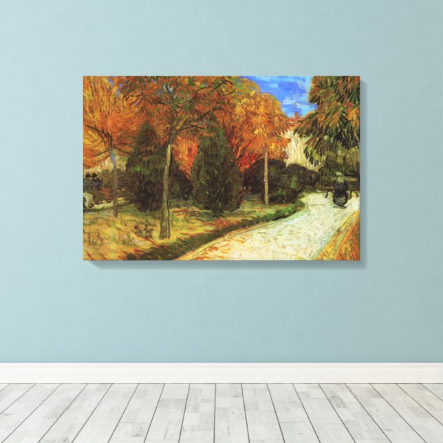 Lienzo El parque público en Arlés de Vincent van Gogh (Insitu (piso de madera))