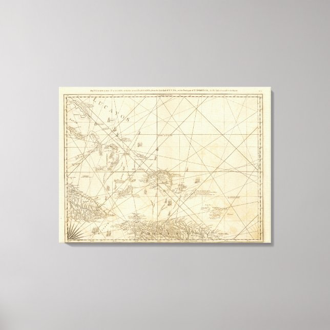 Lienzo El pasaje de Barlovento con varios pasajes (Anverso)