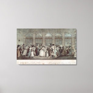 Lienzo El paseo de la galería del Palais Royal, 1787
