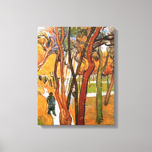 Lienzo El paseo en hojas que caen de Vincent van Gogh