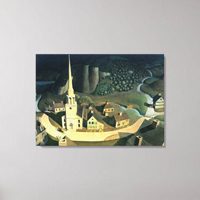 Lienzo El paseo nocturno de Paul Revere (Anverso)