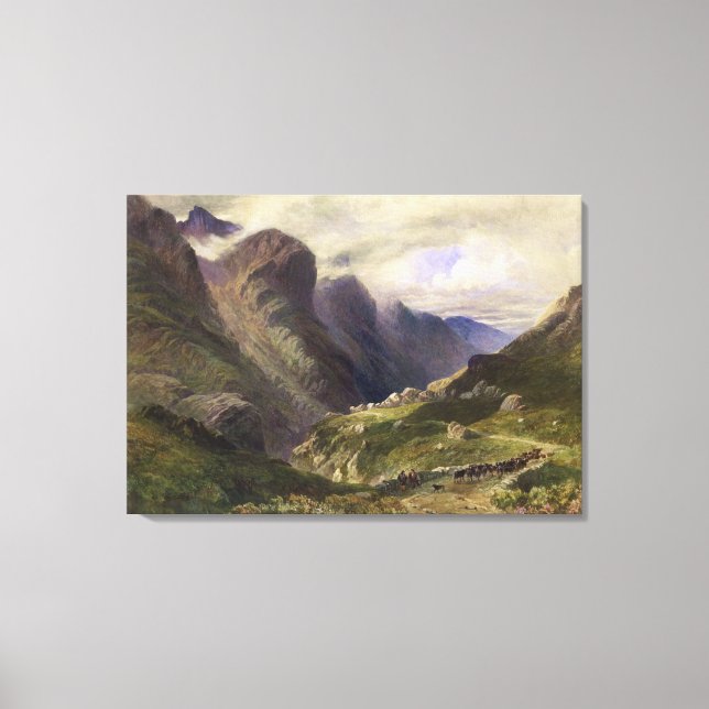 Lienzo El paso de Glencoe, 1852 (w/c) (Anverso)