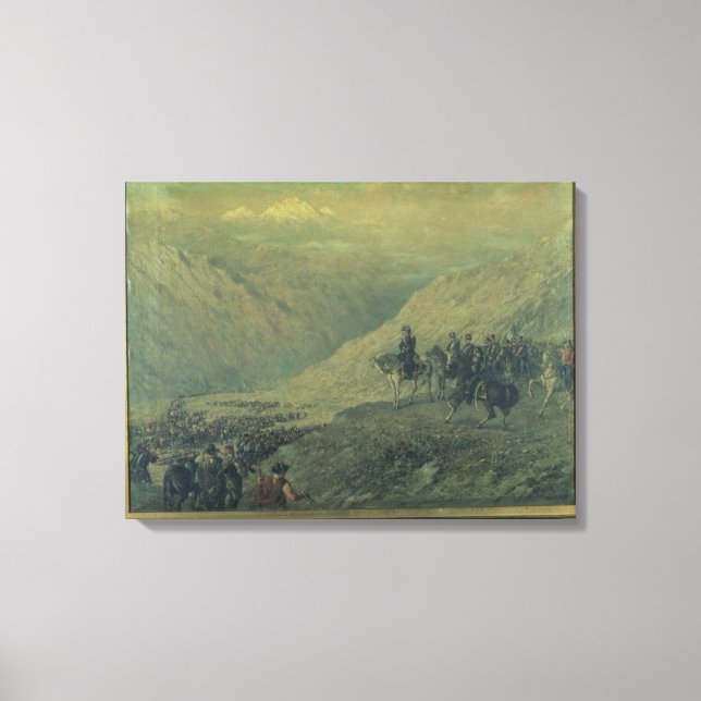 Lienzo El paso de los Andes en 1817 (aceite sobre lienzo) (Anverso)