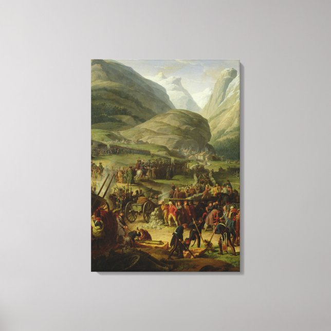 Lienzo El paso de San Bernard para el ejército francés (Anverso)