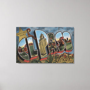Lienzo El Paso, Texas - Grandes Escenas de letras