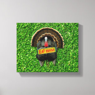 Lienzo El pavo orgulloso de SlipperyJoe come jamón colgar
