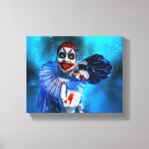 Lienzo El payaso amenazador de SlipperyJoe Feliz Hallowee