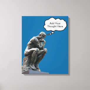 Lienzo El pensador de Rodin - Agrega tu pensamiento perso