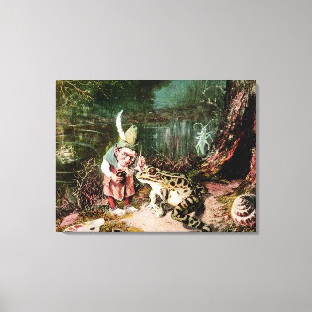 Lienzo El pequeño anciano de la cosecha mural de Woods (Anverso)