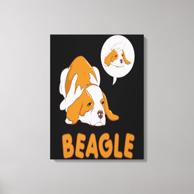 Lienzo El perro de Beagle Cute está mintiendo (Anverso)
