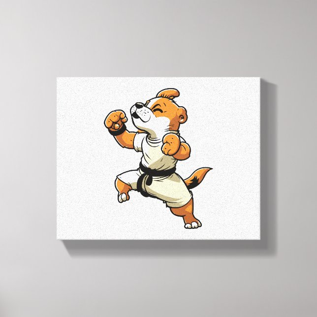 Lienzo El perro sabe que Karate se transformó (Anverso)