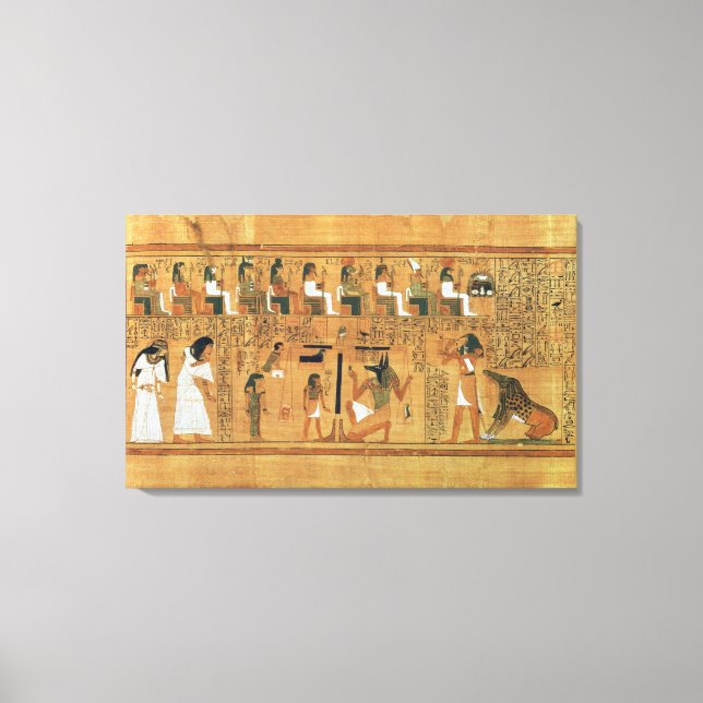 Lienzo El peso del corazón contra la pluma de (Anverso)