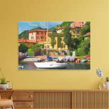 El pintoresco y tranquilo lago Varenna de Como, It