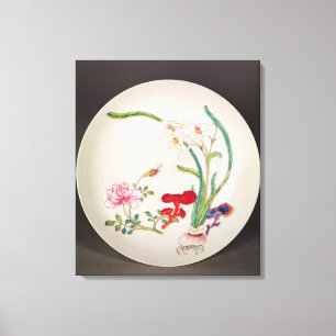 Lienzo El plato de porcelana, famille subió la