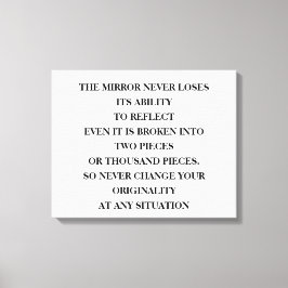 Lienzo El poder atemporal del espejo para reflexionar, no
