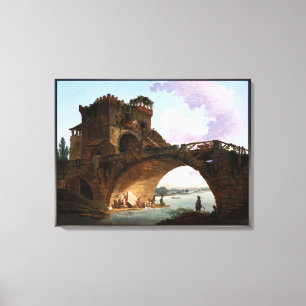 Lienzo El Ponte Salario de Hubert Robert