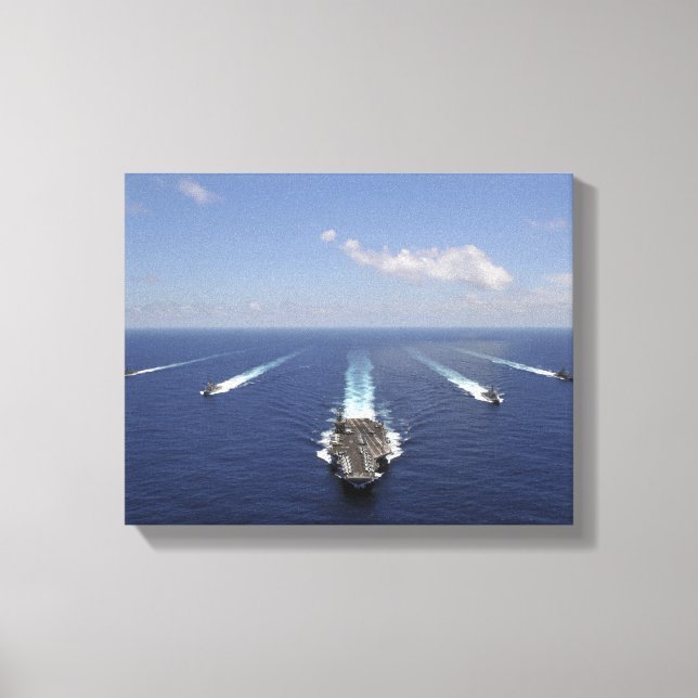 Lienzo El portaaviones USS Abraham Lincoln (Anverso)