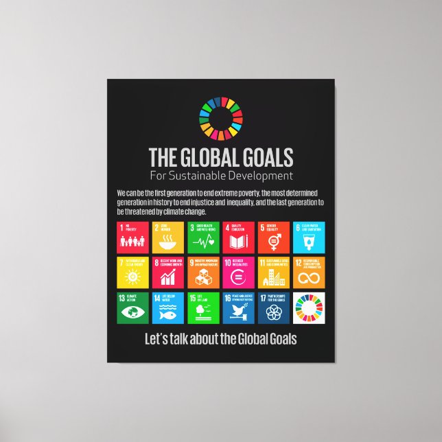 Lienzo El Poster de los Objetivos Mundiales (Anverso)