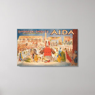 Lienzo El poster de teatro de Aida del espectáculo