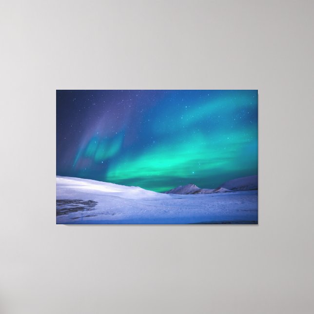 Lienzo El precioso paisaje de Aurora Borealis (Anverso)