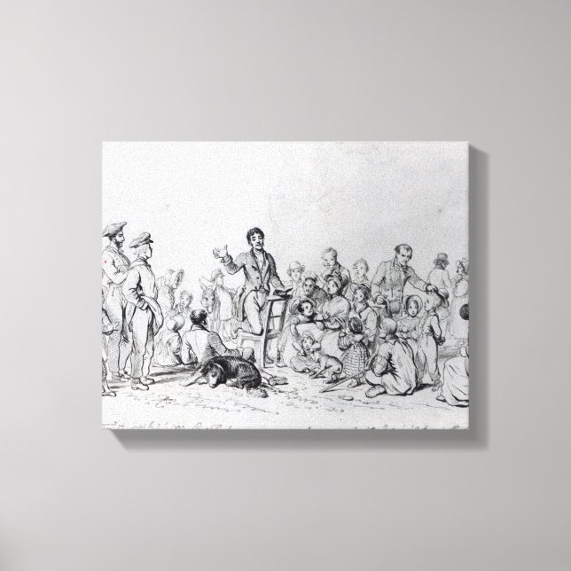 Lienzo El predicador de campo, 1837 (Anverso)