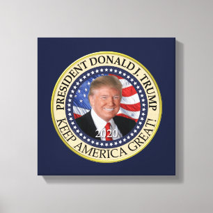 Lienzo El presidente Donald Trump 2020 hace grande a Esta