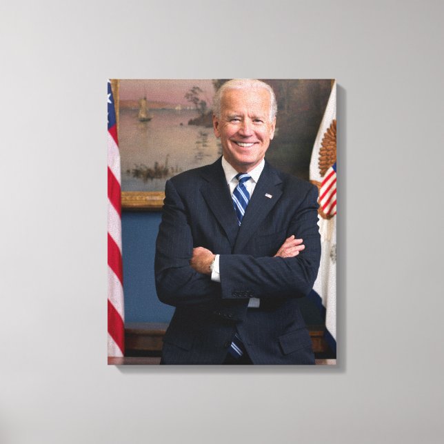 Lienzo El presidente estadounidense Joe Biden como senado (Anverso)