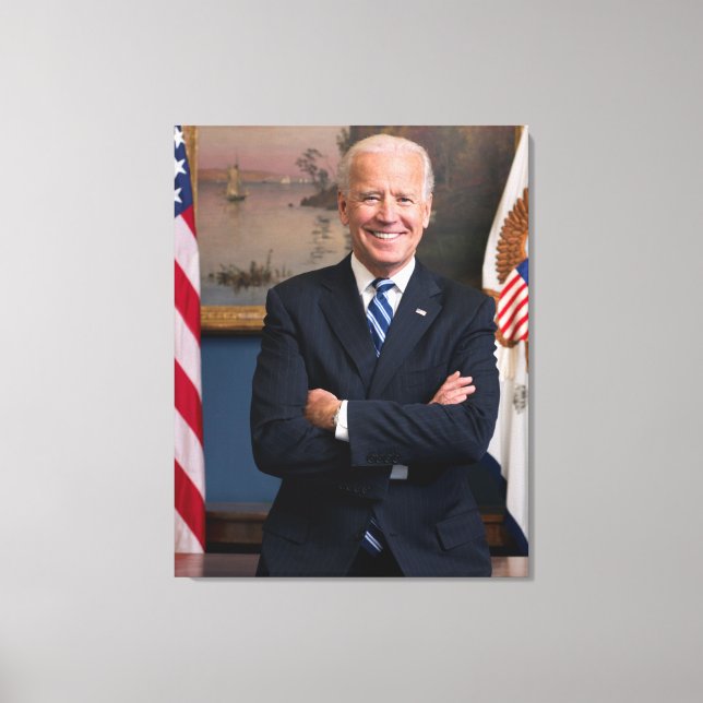Lienzo El presidente estadounidense Joe Biden como senado (Anverso)