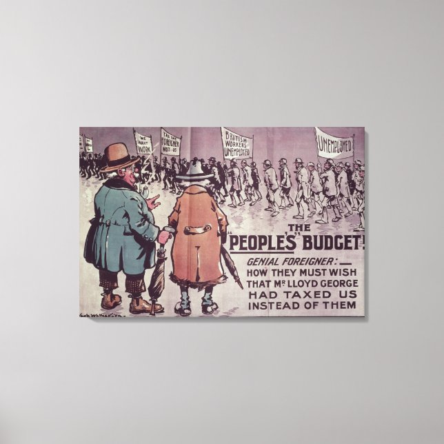 Lienzo El presupuesto del pueblo", 1909 (Anverso)