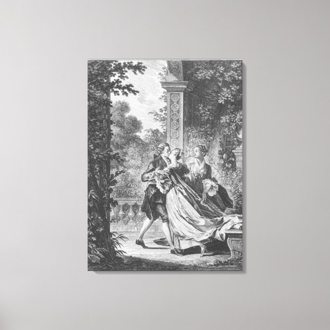 Lienzo El primer beso de amor (Anverso)