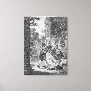 Lienzo El primer beso del amor