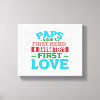Lienzo El primer Día de los Padres Felices de Papá Héroe
